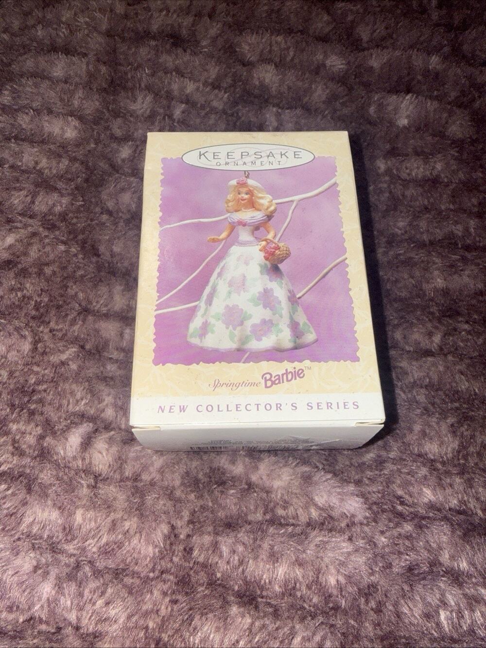 1995 Hallmark SPRINGTIME BARBIE ORNAMENT Floral Collector's Series